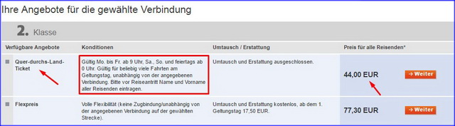 اسعار تذاكر القطارات في المانيا